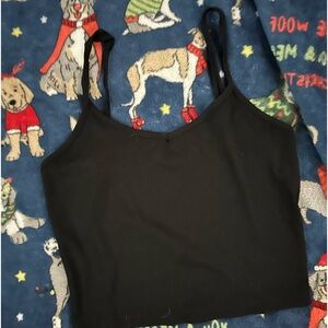 Black comfy crop top